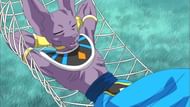 Beerus, as seen in the Super anime. (Image via Toei Animation)